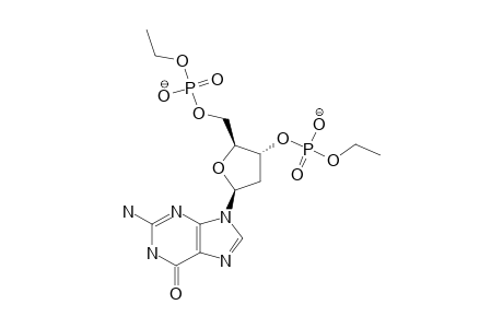 2'-DEOXYGUANOSINE-3',5'-BIS-(ETHYL-HYDROGEN-PHOSPHATE)-2-DEOXY-2-HYDRO-RIBOFURANOSYL