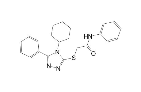 2-[(4-cyclohexyl-5-phenyl-4H-1,2,4-triazol-3-yl)sulfanyl]-N-phenylacetamide