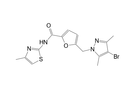 5-[(4-bromo-3,5-dimethyl-1H-pyrazol-1-yl)methyl]-N-(4-methyl-1,3-thiazol-2-yl)-2-furamide
