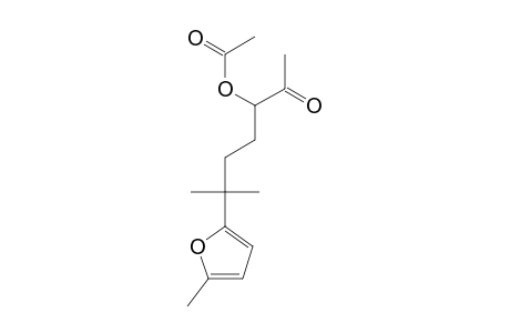 Acetic acid, 1-acetyl-4-methyl-4-(5-methylfuran-2-yl)pentyl ester