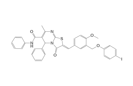 (2Z)-2-{3-[(4-iodophenoxy)methyl]-4-methoxybenzylidene}-7-methyl-3-oxo-N,5-diphenyl-2,3-dihydro-5H-[1,3]thiazolo[3,2-a]pyrimidine-6-carboxamide
