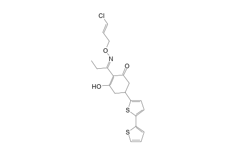2-Cyclohexen-1-one, 5-[2,2'-bithiophen]-5-yl-2-[1-[[(3-chloro-2-propenyl)oxy]imino]propyl]-3-hydroxy-, (E,?)-