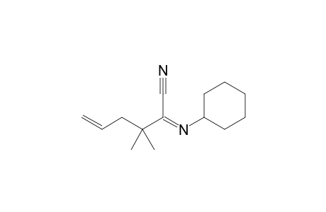 2-(Cyclohexylimino)-3,3-dimethyl-5-hexenenitrile