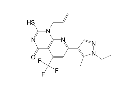 pyrido[2,3-d]pyrimidin-4(1H)-one, 7-(1-ethyl-5-methyl-1H-pyrazol-4-yl)-2-mercapto-1-(2-propenyl)-5-(trifluoromethyl)-