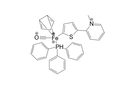 2-[(Triphenylphosphinyl)-carbonyl-(cyclopentadienyl)-iron]-5-(2'-N-methylpyridynium)thiophene - (trifluoromethyl) salt