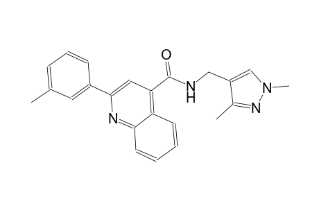 N-[(1,3-dimethyl-1H-pyrazol-4-yl)methyl]-2-(3-methylphenyl)-4-quinolinecarboxamide