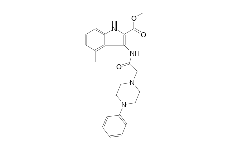methyl 4-methyl-3-{[(4-phenyl-1-piperazinyl)acetyl]amino}-1H-indole-2-carboxylate