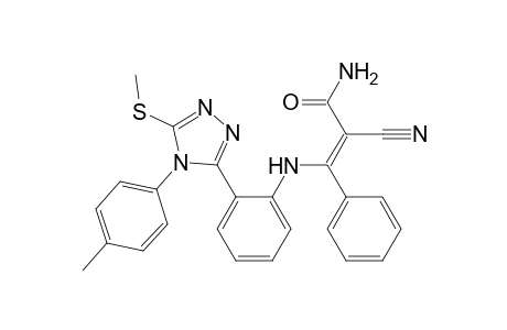 2-Propenamide, 2-cyano-3-[[2-[4-(4-methylphenyl)-5-(methylthio)-4H-1,2,4-triazol-3-yl]phenyl]amino]-3-phenyl-