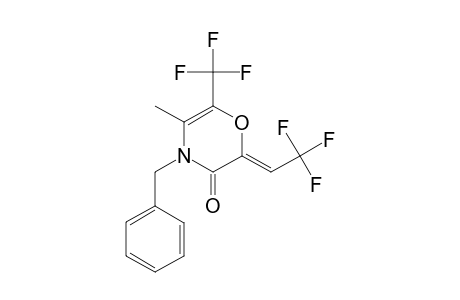 4-Benzyl-5-methyl-2-(2,2,2-trifluoroethylidene)-6-trifluoromethyl-2,3-dihydro-4H-1,4-oxazin-3-one