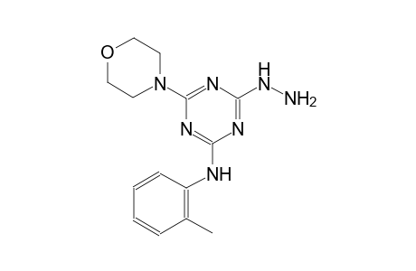 4-hydrazino-N-(2-methylphenyl)-6-(4-morpholinyl)-1,3,5-triazin-2-amine