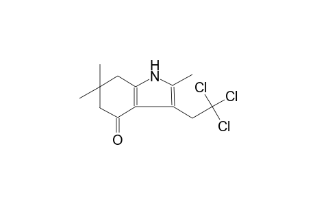 4H-indol-4-one, 1,5,6,7-tetrahydro-2,6,6-trimethyl-3-(2,2,2-trichloroethyl)-