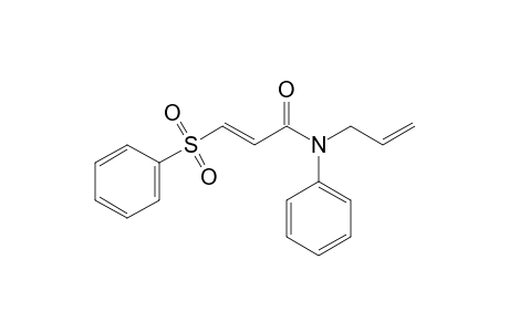 (E)-3-(benzenesulfonyl)-N-phenyl-N-prop-2-enyl-2-propenamide