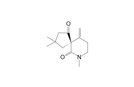 (R) 2-Methyl-9,9-dimethyl-5-methylene-2-azaspiro[4.5]decane-1,7-dione