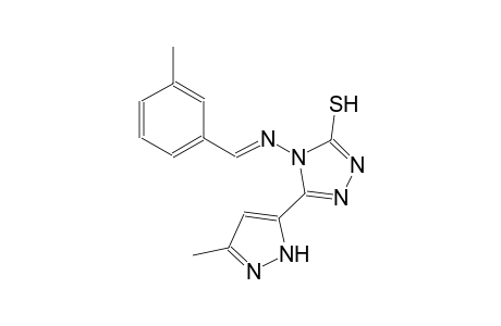4-{[(E)-(3-methylphenyl)methylidene]amino}-5-(3-methyl-1H-pyrazol-5-yl)-4H-1,2,4-triazole-3-thiol