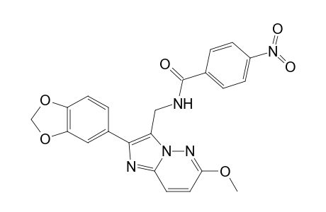 3-(4-Nitrobenzamidomethyl)-6-(methoxy)-2-(3,4-methylenedioxyphenyl)imidazo-[1,2-b]pyridazine