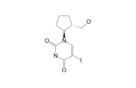 5-iodo-1-[(1S,2S)-2-methylolcyclopentyl]pyrimidine-2,4-quinone