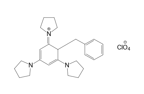 2-benzyl-1,3,5-tri-1-pyrrolidinylcyclohexadienylium perchloride