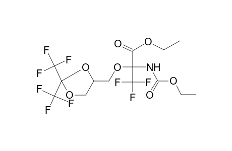 ethyl 2-{[2,2-bis(trifluoromethyl)-1,3-dioxolan-4-yl]methoxy}-2-[(ethoxycarbonyl)amino]-3,3,3-trifluoropropanoate