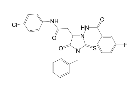 N-[3-benzyl-5-[2-(4-chloroanilino)-2-keto-ethyl]-4-keto-2-thioxo-imidazolidin-1-yl]-3-fluoro-benzamide