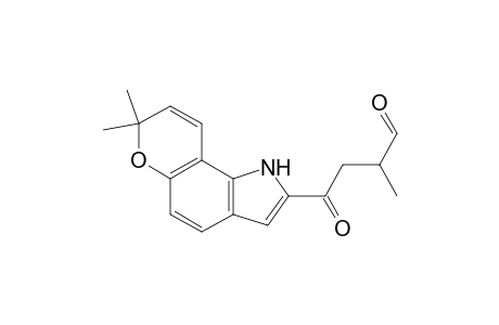 Pyrano[2,3-g]indole-2-butanal, 1,7-dihydro-.alpha.,7,7-trimethyl-.gamma.-oxo-