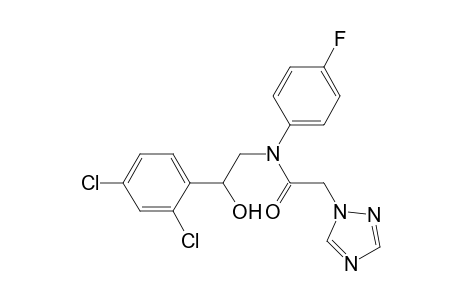 N-(2-(2,4-dichlorophenyl)-2-hydroxyethyl)-N-(4-fluorophenyl)-2-(1H-1,2,4-triazol-1-yl)acetamide