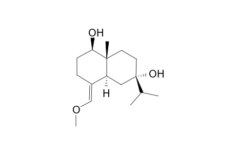 (1.alpha.,4a.beta.,6.beta.)-(+-)-Decahydro-4-(1-methoxymethylene)-8a-methyl-6-(1-methylethyl)-1,6-naphthalendiol