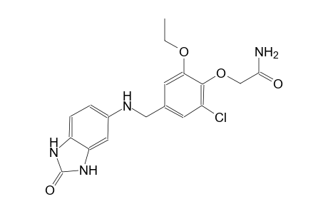 2-(2-chloro-6-ethoxy-4-{[(2-oxo-2,3-dihydro-1H-benzimidazol-5-yl)amino]methyl}phenoxy)acetamide