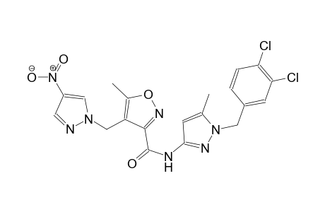 N-[1-(3,4-dichlorobenzyl)-5-methyl-1H-pyrazol-3-yl]-5-methyl-4-[(4-nitro-1H-pyrazol-1-yl)methyl]-3-isoxazolecarboxamide