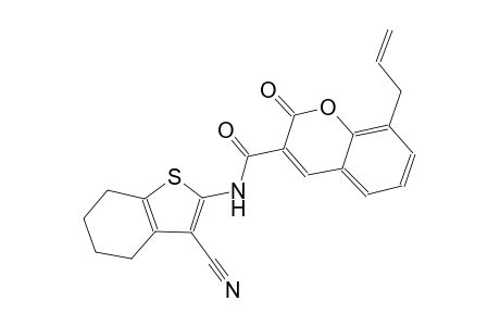 2H-1-benzopyran-3-carboxamide, N-(3-cyano-4,5,6,7-tetrahydrobenzo[b]thien-2-yl)-2-oxo-8-(2-propenyl)-