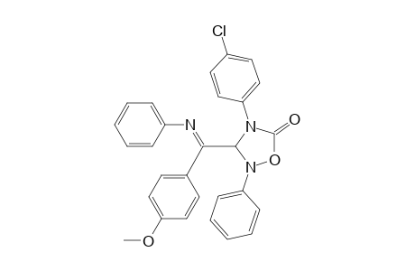1,2,4-Oxadiazolidin-5-one, 4-(4-chlorophenyl)-3-[(4-methoxyphenyl)(phenylimino)methyl]-2-phenyl-