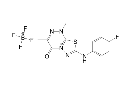 1,3-Dimethyl-7-[(4-fluorophenyl)amino]-4-oxo-[1,3,4]thiadiazolo[2,3-c][1,2,4]triazinium Tetrafluoroborate