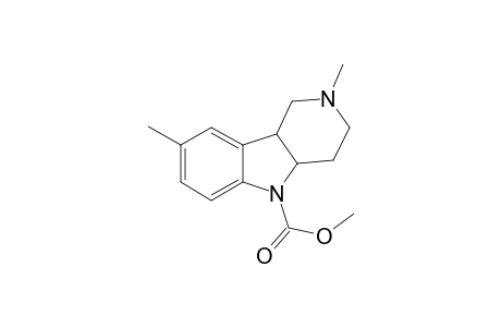 Pyrido[4,3-b]indole-5-carboxylic acid, 1,2,3,4,4a,9b-hexahydro-2,8-dimethyl-, methyl ester