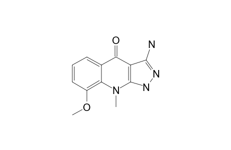 3-AMINO-9-METHYL-8-METHOXY-1H-PYRAZOLO-[3,4-B]-4-QUINOLONE