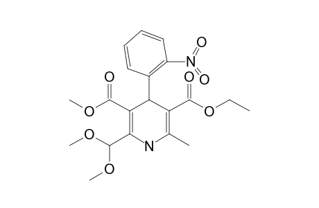 ETHYL-2-DIMETHOXYMETHYL-3-METHOXYCARBONYL-6-METHYL-4-(2-NITROPHENYL)-1,4-DIHYDROPYRIDINE-5-CARBOXYLATE