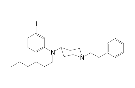 N-Hexyl-N-(3-iodophenyl)-1-(2-phenylethyl)piperidin-4-amine
