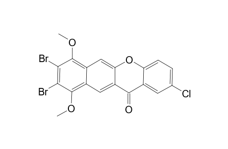 3,4-DIBrOMO-10-CHLORO-2,5-DIMETHOXYBENZO-[B]-XANTHONE