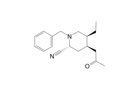 T-4-ACETONYL-1-BENZYL-T-5-ETHYL-R-2-PIPERIDINECARBONITRILE