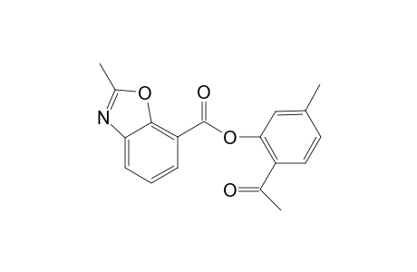 2-Methyl-benzooxazole-7-carboxylic acid 2-acetyl-5-methyl-phenyl ester