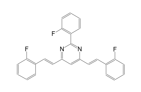 2-(2-fluorophenyl)-4,6-bis[(E)-2-(2-fluorophenyl)ethenyl]pyrimidine
