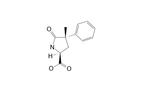 (2S-TRANS)-4-METHYL-4-PHENYL-5-OXO-PYRROLIDINECARBOXYLIC-ACID;(2S-TRANS)-4-METHYL-4-PHENYL-PYROGLUTAMIC-ACID