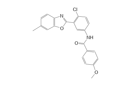 N-[4-chloro-3-(6-methyl-1,3-benzoxazol-2-yl)phenyl]-4-methoxybenzamide