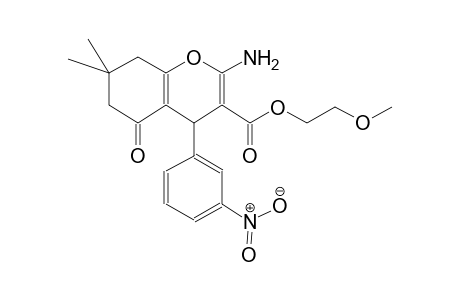 4H-1-benzopyran-3-carboxylic acid, 2-amino-5,6,7,8-tetrahydro-7,7-dimethyl-4-(3-nitrophenyl)-5-oxo-, 2-methoxyethyl ester