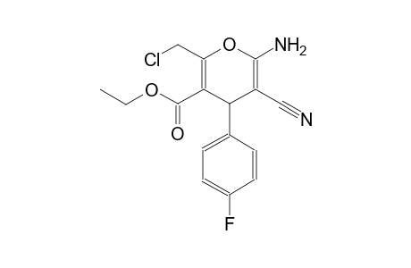 4H-pyran-3-carboxylic acid, 6-amino-2-(chloromethyl)-5-cyano-4-(4-fluorophenyl)-, ethyl ester