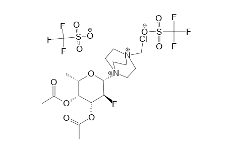 1-CHLOROMETHYL-4-N-(2-DEOXY-2-FLUORO-3,4-DI-O-ACETYL-BETA-1-L-FUCOPYRANOSYL)-1,4-DIAZONIABICYCLO-[2.2.2]-OCTANE-BISTRIFLATE