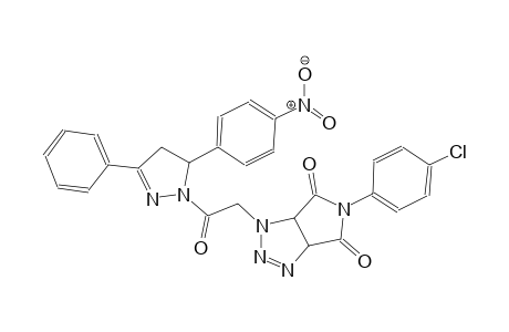 5-(4-chlorophenyl)-1-{2-[5-(4-nitrophenyl)-3-phenyl-4,5-dihydro-1H-pyrazol-1-yl]-2-oxoethyl}-3a,6a-dihydropyrrolo[3,4-d][1,2,3]triazole-4,6(1H,5H)-dione
