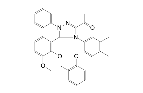 ethanone, 1-[5-[2-[(2-chlorophenyl)methoxy]-3-methoxyphenyl]-4-(3,4-dimethylphenyl)-4,5-dihydro-1-phenyl-1H-1,2,4-triazol-3-yl]-