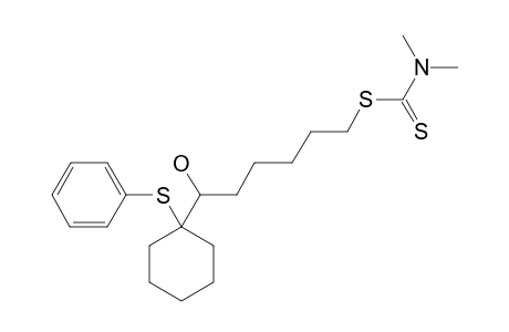1-(N,N-Dimethyldithiocarbamoyl)-6-hydroxy-6-[1'-(phenylsulfanyl)cyclohexyl]hexane