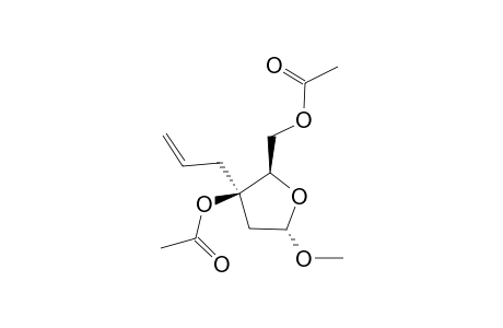 METHYL-3,5-DI-O-ACETYL-3-C-ALLYL-2-DEOXY-ALPHA-D-THREO-PENTOFURANOSIDE