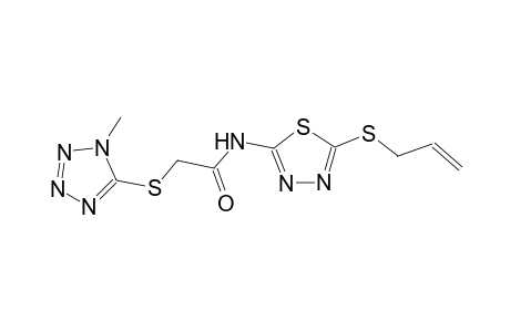 N-[5-(allylsulfanyl)-1,3,4-thiadiazol-2-yl]-2-[(1-methyl-1H-tetraazol-5-yl)sulfanyl]acetamide