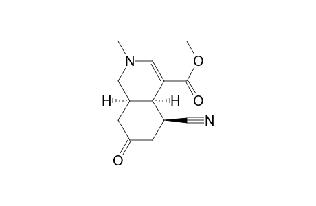 4-Isoquinolinecarboxylic acid, 5-cyano-1,2,4a,5,6,7,8,8a-octahydro-2-methyl-7-oxo-, methyl ester, (4a.alpha.,5.beta.,8a.alpha.)-(.+-.)-